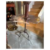 Sculpted Metal Live Edge Style Side Table