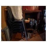 Stacking Restaurant Chairs and Service Buckets