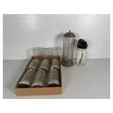 Group of Vintage Mason Jars and Dispensers