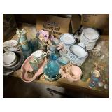 Vintage Glass and Ceramic Tableware Assortment