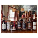 Seven Assorted Bottles of Whiskey and Liqueur