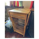Portable Wood Kitchen Cart with Drop Leaf