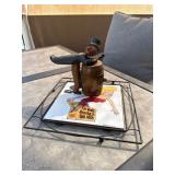 Carved Novelty Bar Man Figure and Musical Trivet