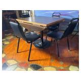 4 Pedestal Drop-Leaf Tables each w/ Four Chairs