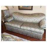Schnadig Traditional Camelback Damask Sofa