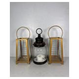 Three Modern Candle Lanterns