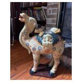 Large Ceramic Moriage Camel Figurine