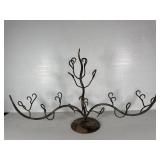 Wrought Iron Tree Form Wine Rack