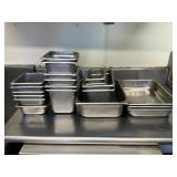 An Assortment of Stainless Steel Food Pans