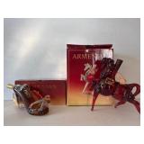 Two Armenian Figural Decanters with Spirits