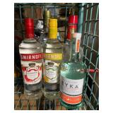 Six Assorted Bottles of Vodka