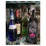 Assortment of Six Spirits and Liqueurs