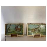 Pair of Budweiser Clydesdale Lighted Signs