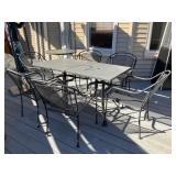 Metal Outdoor Patio Dining Table and Chairs Set