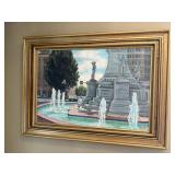 J. Canto Easton Monument Oil Painting