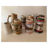 Assortment of Budweiser and Commemorative Steins