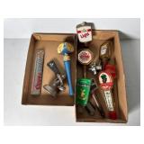 Assorted Beer Tap Handles and Bass Ale Coupler
