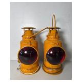 Pair of Pennsylvania Railroad Adlake Marker Lamps