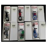 Six Marvel character wristwatches, Ewatchfactory