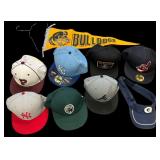 Group of New Era MLB Fitted Hats and Pennant