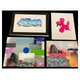 Assortment of Contemporary Mixed Media Street Art