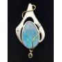 18 K and Sterling silver opal Pendant