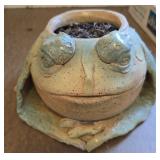 Hand Made Ceramic Frog Planter