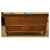 Antique Pine Hinge-Top Blanket Chest