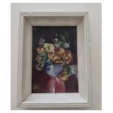 Tiny Floral Still Life Painting By G.F. Bastian