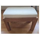 Drexel White Upholstered Ottoman Bench
