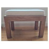 Drexel White Upholstered Ottoman Bench