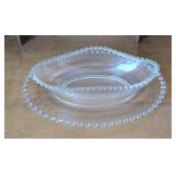 Imperial Candlewick Glass Bowl & Platter