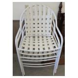 White Woven Garden Lawn Chairs (4)