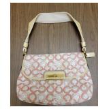 Coach Kristin Op Art Pink Shoulder Bag Purse
