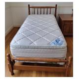 Twin Size Spindle Bed Frame w/ SleepLogic Mattress