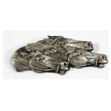 Three Head Racing Thoroughbreds Brooch