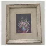 'Wild Roses' Tiny Still Life Painting By Bastian