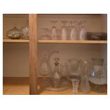Glass Vases, Cups, Plates, Metal Ornament Hanger+