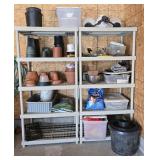 Shelves w/ Planters, Fertilizer, Sprinklers+