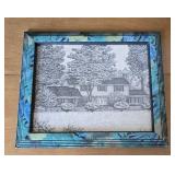 Suburban House Etching Signed