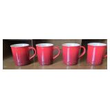 Le Creuset Red Mugs (4)