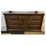 Rustic Wood 8-Drawer Dresser