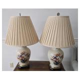 Chinoiserie Porcelain Ginger Jar Lamps