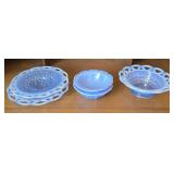 Imperial Glass Lace Edge+ Plates, Bowls (5)