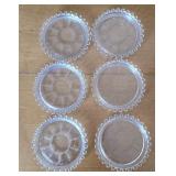 Imperial Candlewick Glass Coasters (6)