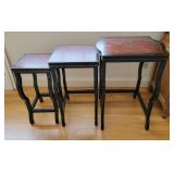 Hand Painted French Country Nesting Tables (3)