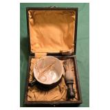 Antique Embossed Hunting Gentlemenï¿½s Shaving Box