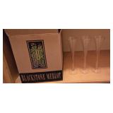 Spiral Glass Champagne Flutes (12)