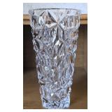 Geometric Cut Glass Vase