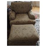 Pearson Paisley Armchair & Ottoman